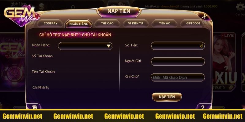 Gửi tiền qua ngân hàng